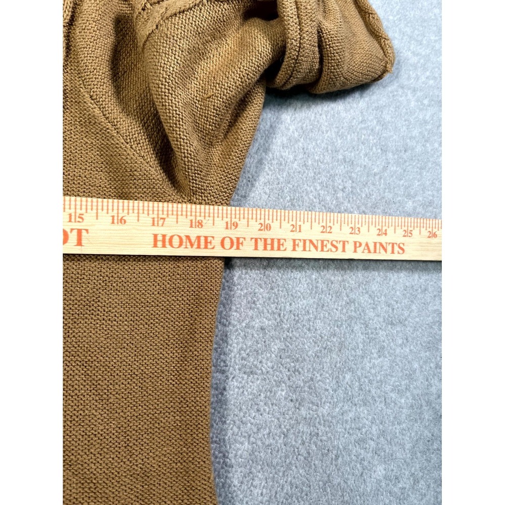 Adrienne Vittadini Sweater Dress Womens Large Brown Acrylic Cable Knit Mock Neck - Picture 3 of 7
